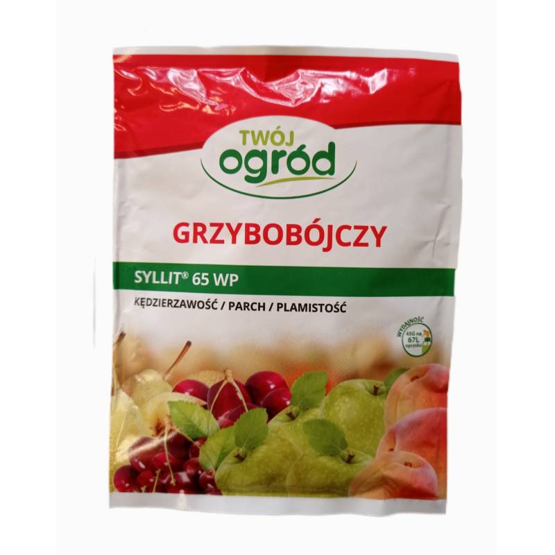 Twój Ogród 45g Syllit 65WP Środek grzybobójczy Kędzierzawość brzoskwini Plamistość liści Parch Sylit