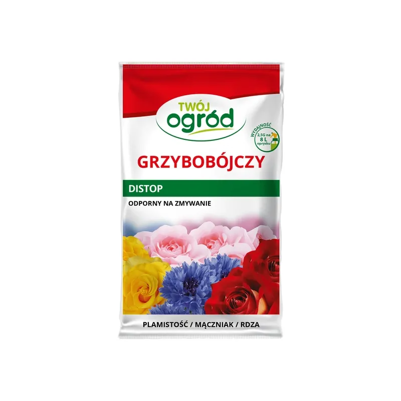 Twój Ogród 2,5g Distop Środek Grzybobójczy Fungicyd Róże Mączniak Prawdziwy Czarna Plamistość Róży Rdza
