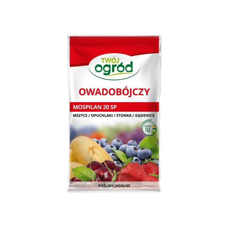 Twój Ogród 10g Mospilan 20 SP Środek Owadobójczy do Roślin Jadalnych Mszyce Opuchlaki Stonka Gąsienice