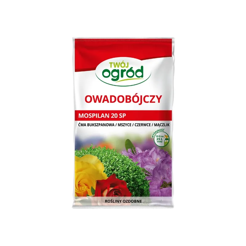 Twój Ogród 10g Mospilan 20 SP Środek Owadobójczy do Roślin Ozdobnych Ćma Bukszpanowa Mszyce Czerwce Mączliki