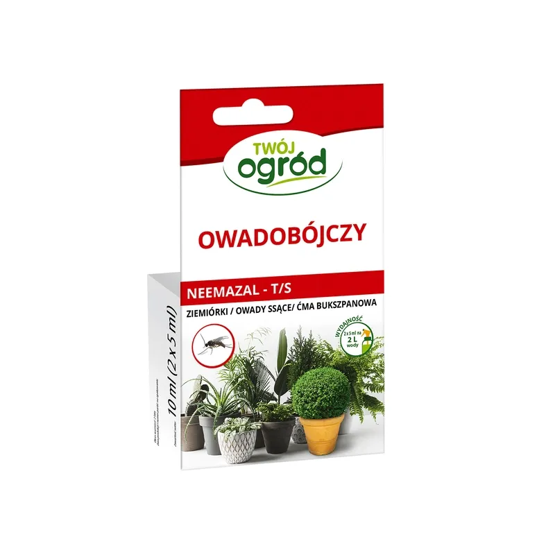 Twój Ogród 10ml Neemazal T/S Środek Owadobójczy Insektycyd Zwalcza Ziemiórki Owady Ssące Ćma Bukszpanowa