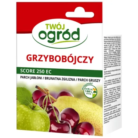 Twój Ogród 50ml Score 250 EC Środek Grzybobójczy Zwalcza Parch Jabłoni Brunatna Zgnilizna Parch Gruszy