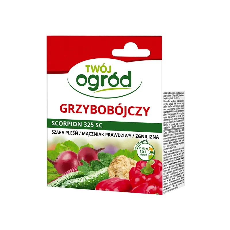 Twój Ogród 10ml Scorpion 325 SC Środek Grzybobójczy Szara Pleśń Mączniak Prawdziwy Zgnilizna
