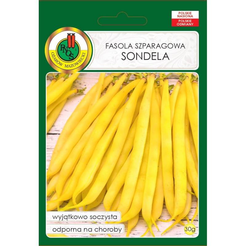 PNOS 30g Fasola Szparagowa Sondela Zółta Karłowa Odporna na Choroby Nasiona