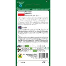 PNOS 0,2g Pomidor Gruntowy Smarald Odmiana Wysoka Typ Zebra Duże Owoce Zielono Żółta Skórka Nasiona