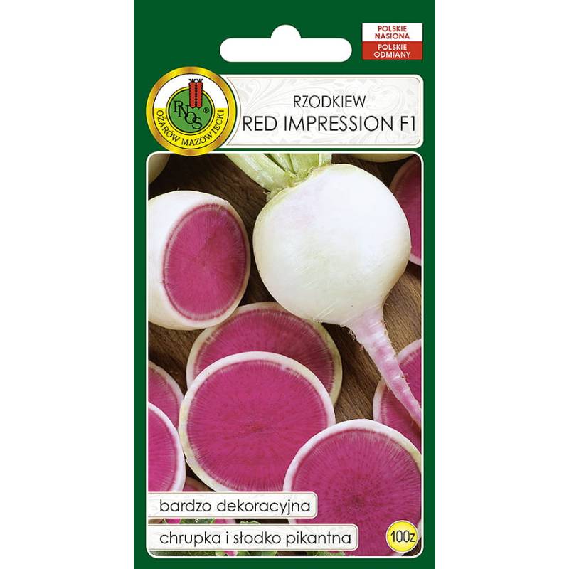 PNOS 100 Nasion Rzodkiew Red Impression F1 Bardzo Dekoracyjna Chrupka Słodko Pikantna