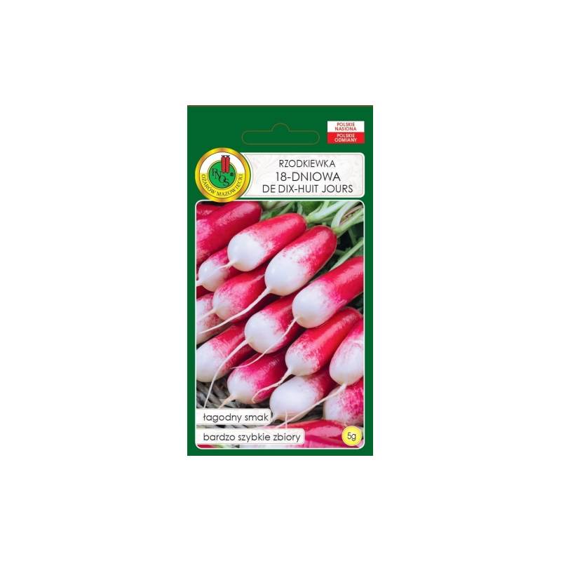 PNOS 5g Rzodkiewka 18 Dniowa De Dix Huit Jours Łagodny Smak Bardzo Szybkie Zbiory Nasiona
