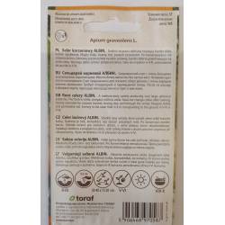 Toraf 0,5g Seler Korzeniowy Albin Nasiona Średnio Wczesny Duży Kulisty Miąższ Biały Zwarty