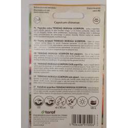 Toraf 0,05g Papryka Ostra Trinidad Moruga Scorpion Nasiona Bardzo Ostra Czerwona Małe Owoce