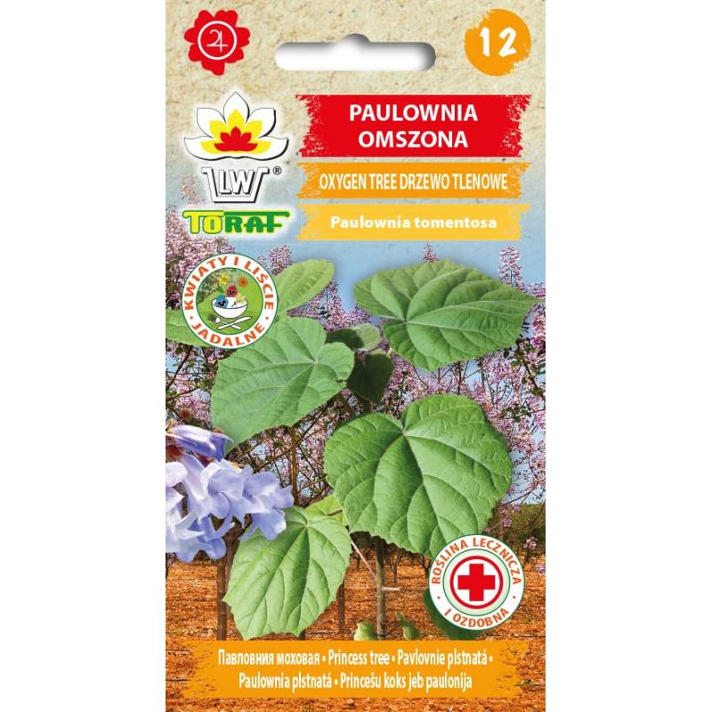 Toraf 0,1g Paulownia Omszona Oxygen Tree Drzewo Tlenowe Nasiona Pochłania Dwutlenek Węgla