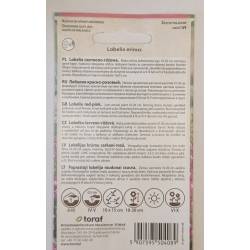 Toraf 0,1g Lobelia Czerwono Różowa Nasiona na Balkony Tarasy Roślina Jednoroczna Niska