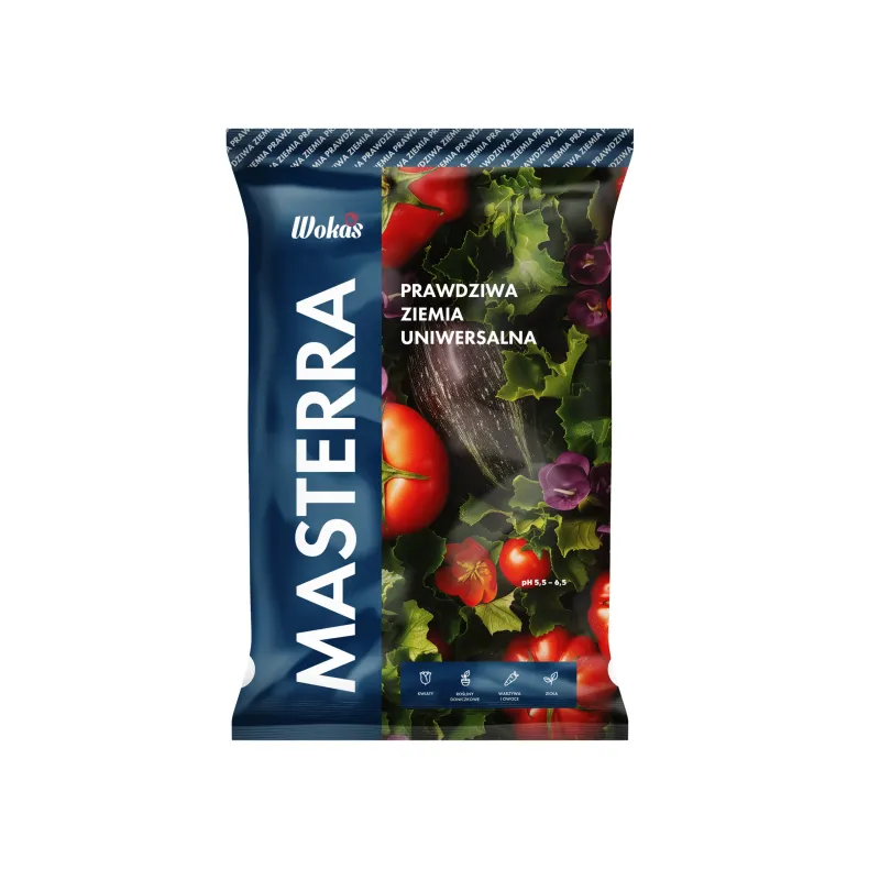 Wokas 10l Ziemia Prawdziwa Uniwersalna do Wszystkich Roślin Czarnoziem Wzbogacona Nawozem Wieloskładnikowym