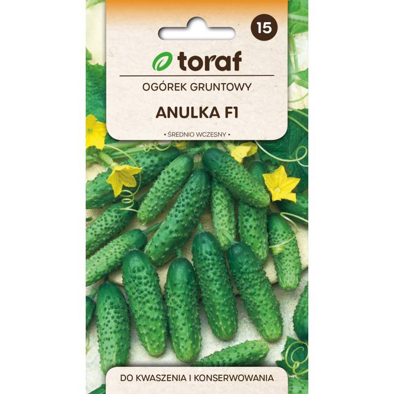 Toraf 5g Ogórek Anulka F1 Nasiona warzyw Odmiana średniowczesna gruntowa plenna Korniszony