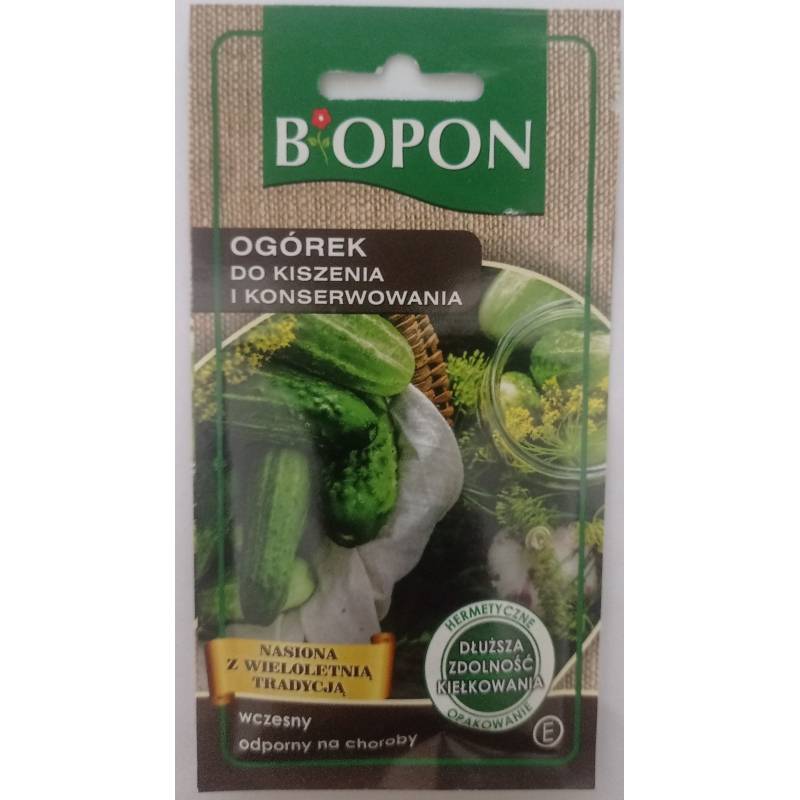 Biopon 4g Ogórek Do kiszenia i konserwowania Nasiona warzyw Odmiana wczesna Odporny