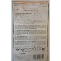 Toraf 5g Pietruszka Korzeniowa Konika Nasiona warzyw Odmiana średniowczesna kremowo-biała Aromatyczna