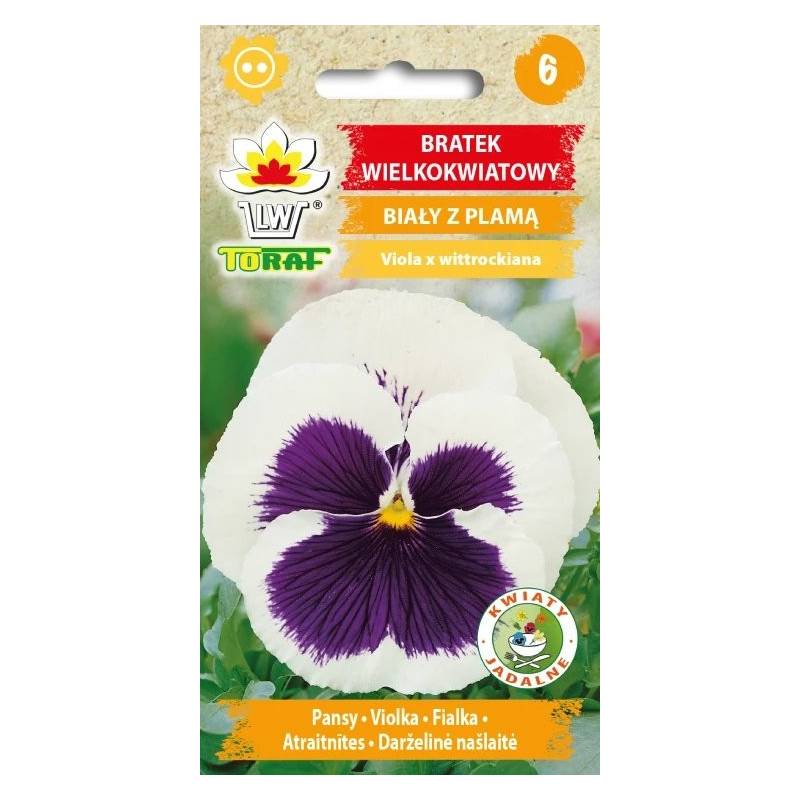 Toraf 0,2g Bratek biały z czarnym oczkiem Nasiona rabatki klomby rośliny balkonowe
