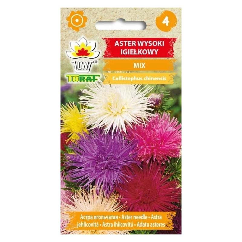 Toraf 1g Aster Igiełkowy mix Nasiona kwiat pełny duży bukiety nasadzenia