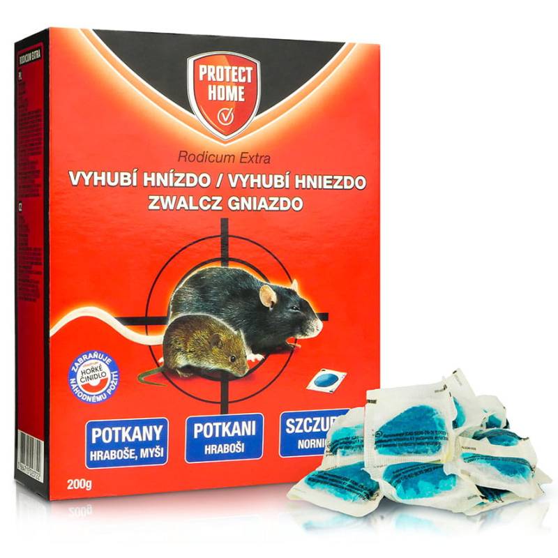 SBM 200g Rodicum Extra Pasta gryzoniobójcza Zwalczanie gryzoni Szczury Nornice Odporna na wilgoć