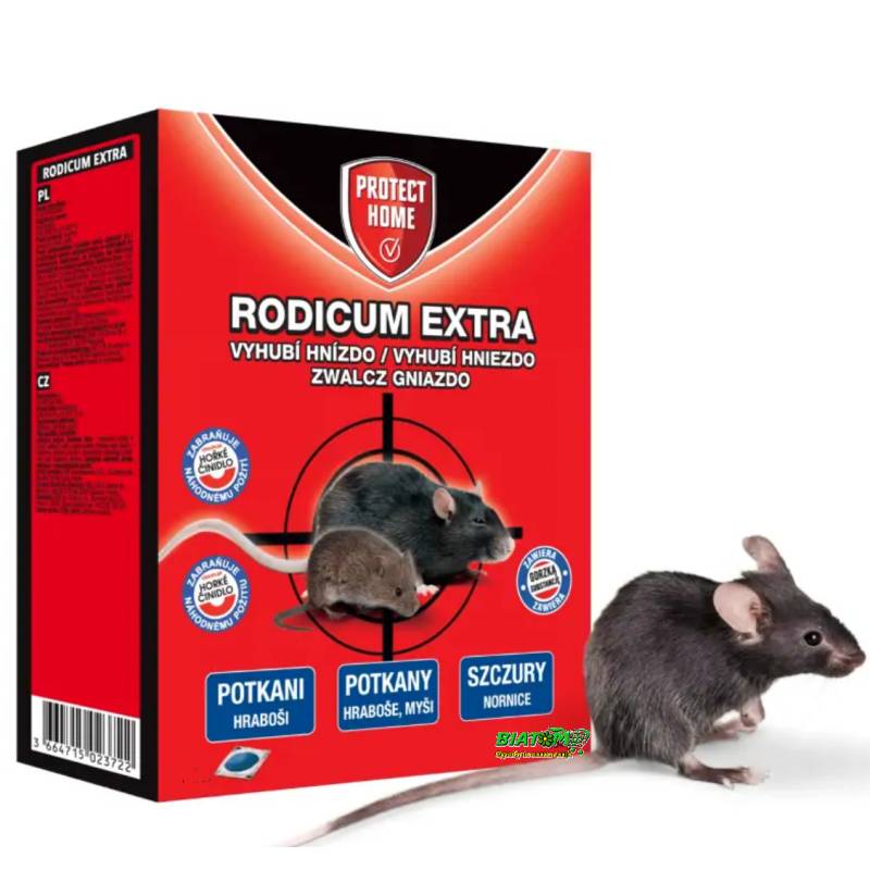 SBM 400g Rodicum Extra Pasta gryzoniobójcza Zwalcza gryzonie myszy Szczury Nornice