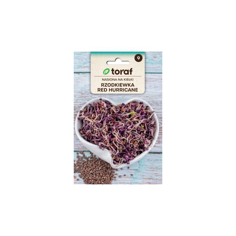 Toraf 10g Rzodkiewka Red Hurricane Nasiona Kiełki Witaminy Sałatki