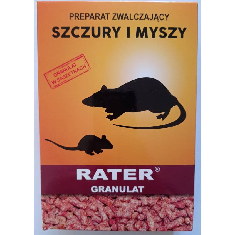 Rater 140g Granulat Zwalczający Myszy Szczury w Saszetkach Skuteczna Szybko Działająca Trutka