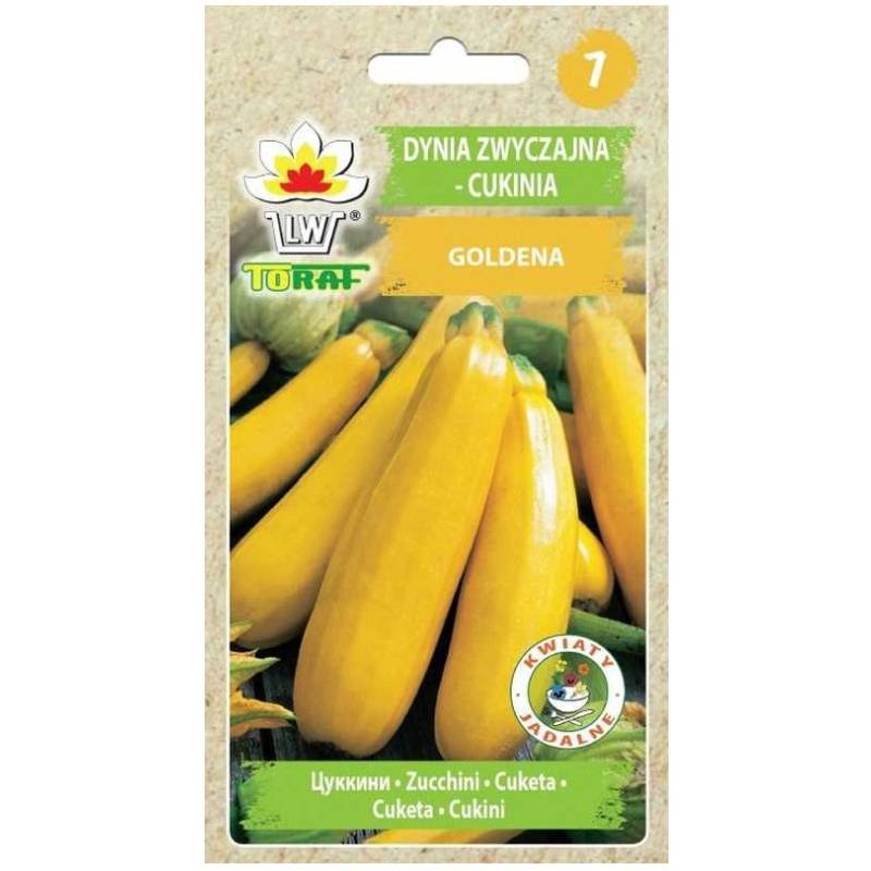 Toraf 3g Cukinia Goldena żółta Nasiona Dynia smaczna źródło witamin