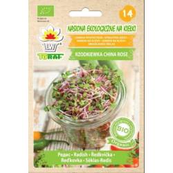 Toraf 20g Rzodkiewka China Rose Nasiona Kiełki Bio-Organic ekologiczne rzodkiewki