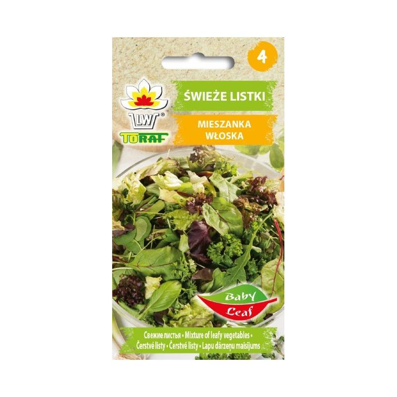 Toraf 2g Świeże Listki Mieszanka Włoska Nasiona warzyw bazylia brokuł cykoria rukola sałata