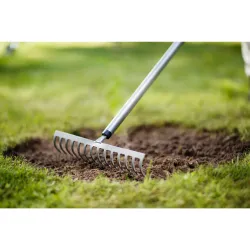 Fiskars Grabie Ergonomic 14 Zębów Trzonek Prosty 1000652 do Grabienia Gałęzi Gleby Ściółki