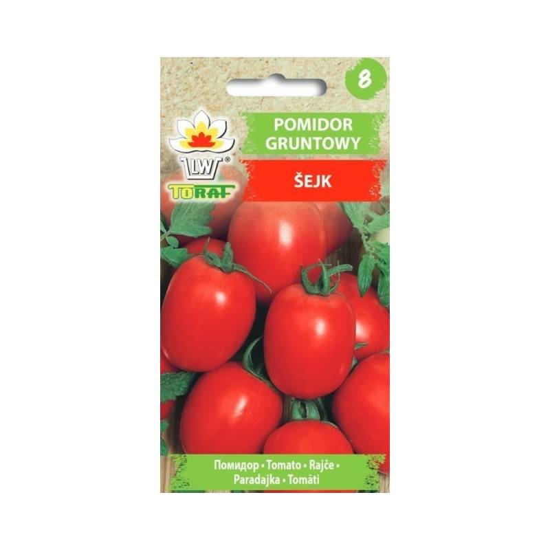 Toraf 0,5g Pomidor Sejk Szejk Karłowy Gruntowy Nasiona warzyw odmiana wczesna źródło witaminy C sałatkowy