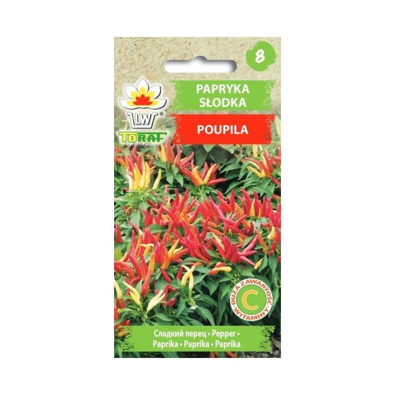 Toraf 0,3g Papryka Poupila Słodka Kolorowa Nasiona warzyw żółta czerwona przetwory gotowanie