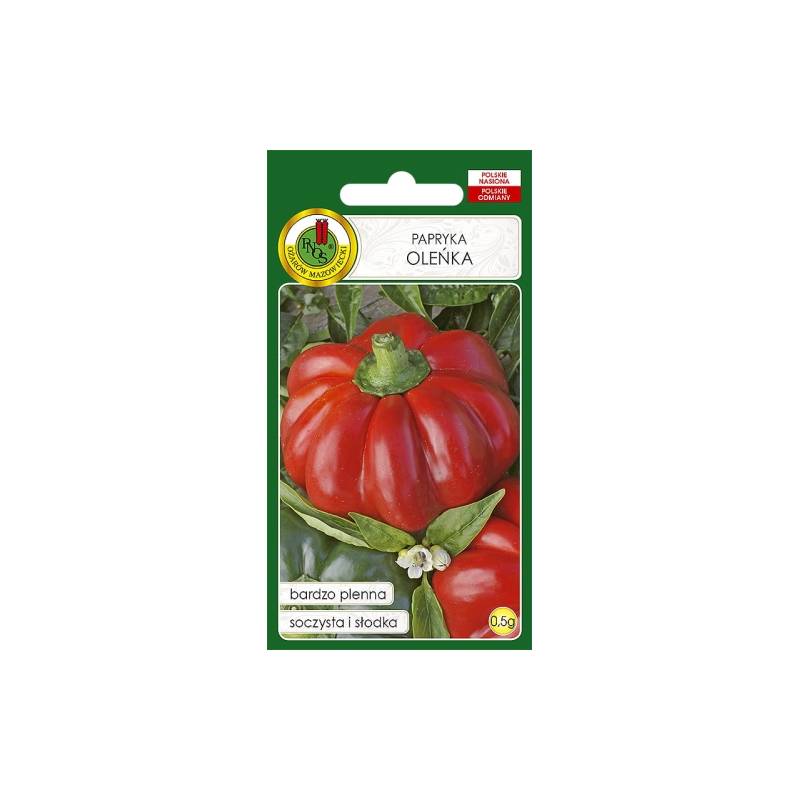 PNOS 0,5g Papryka Oleńka Nasiona warzyw Czerwona Mała Żebrowane owoce