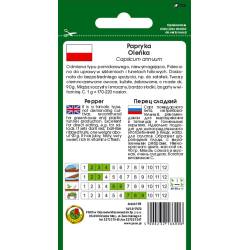 PNOS 0,5g Papryka Oleńka Nasiona warzyw Czerwona Mała Żebrowane owoce