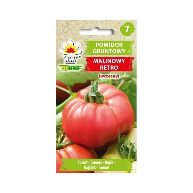Toraf 0,5g Pomidor Malinowy Retro wysoki Nasiona warzyw Odmiana gruntowa wczesna plenna