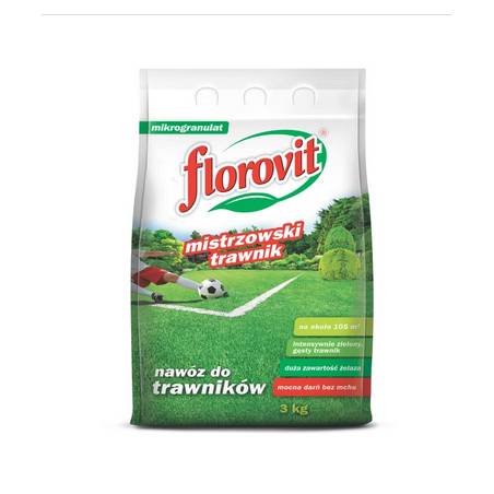 Florovit 3 kg Nawóz do Trawnika Mistrzowski Trawnik mikrogranulat