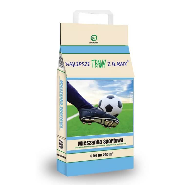 Rolimpex 5kg Trawa Mieszanka Sportowa Nasiona Idealna na Boiska, Place Zabaw i Intensywnie Użytkowane Trawniki