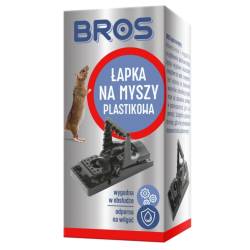 Bros Łapka na myszy plastikowa odporna na wilgoć prosta w obsłudze