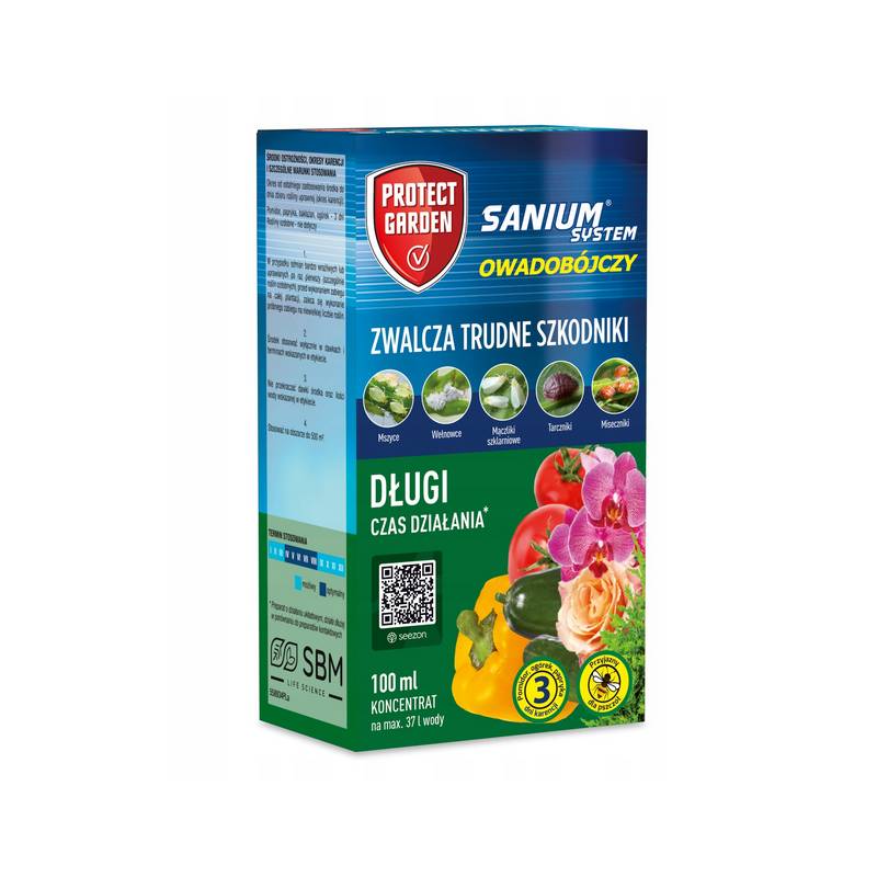 SBM 100ml Sanium System Środek owadobójczy Inteligentne działanie Koncentrat Mszyce Czerwce Miseczniki