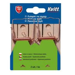 SBM Kvitt Pułapka drewniana na myszy 2szt. metalowe części łapka wielokrotnego użytku