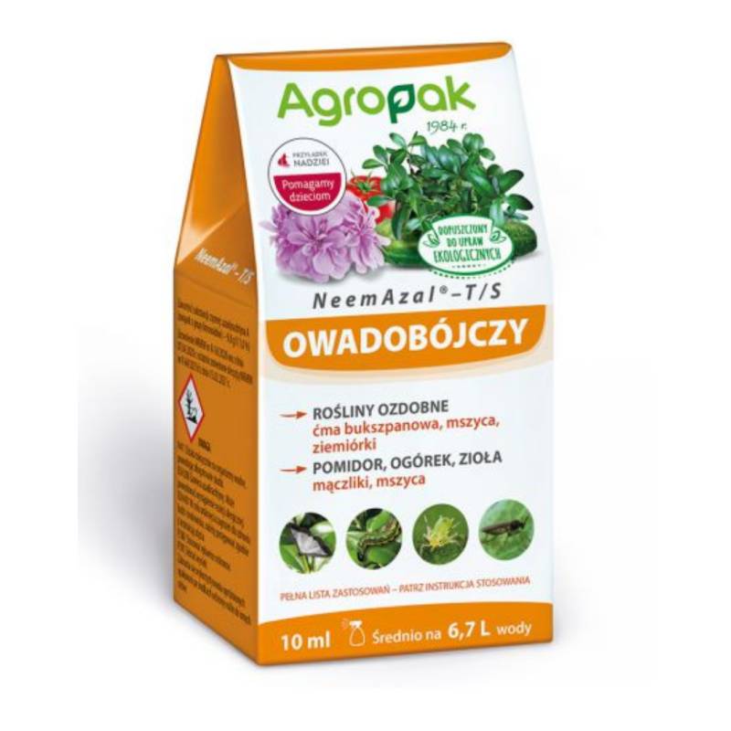 Agropak 10ml Neemazal T/S Środek Owadobójczy Insektycyd Zwalcza Ziemiórki Owady Ssące Ćma Bukszpanowa