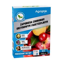 Agropak 50g Miedzian 50 WP Środek Grzybobójczy Bakteriobójczy Oprysk Parch Zaraza