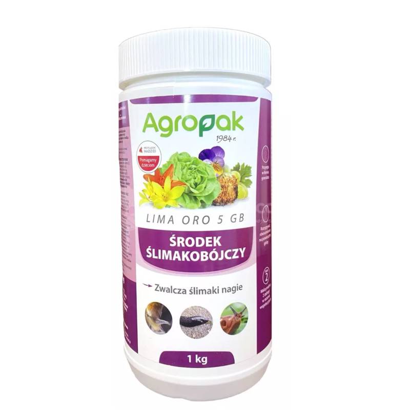Agropak 1kg Lima Oro 5 GB Preparat Ślimakobójczy granulat Zwalcza Ślimaki Nagie Trutka