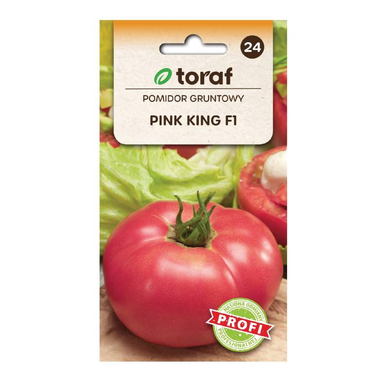 Toraf 10szt Pomidor gruntowy Pink King F1 maliniowy Nasiona warzyw PROFI ożebrowany wyśmienity smak