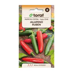 Toraf 0,5g Papryka Ostra Jalapeno Ruben typu Chili Nasiona warzyw Odmiana średnio wczesna Dużo witaminy C Pikantny smak