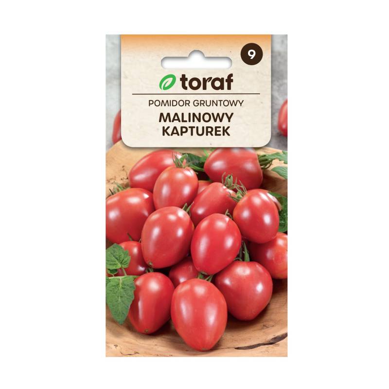 Toraf 0,3g Pomidor gruntowy Malinowy Kapturek Koktajlowy Nasiona warzyw Na balkony tarasy Dekoracyjny Słodki