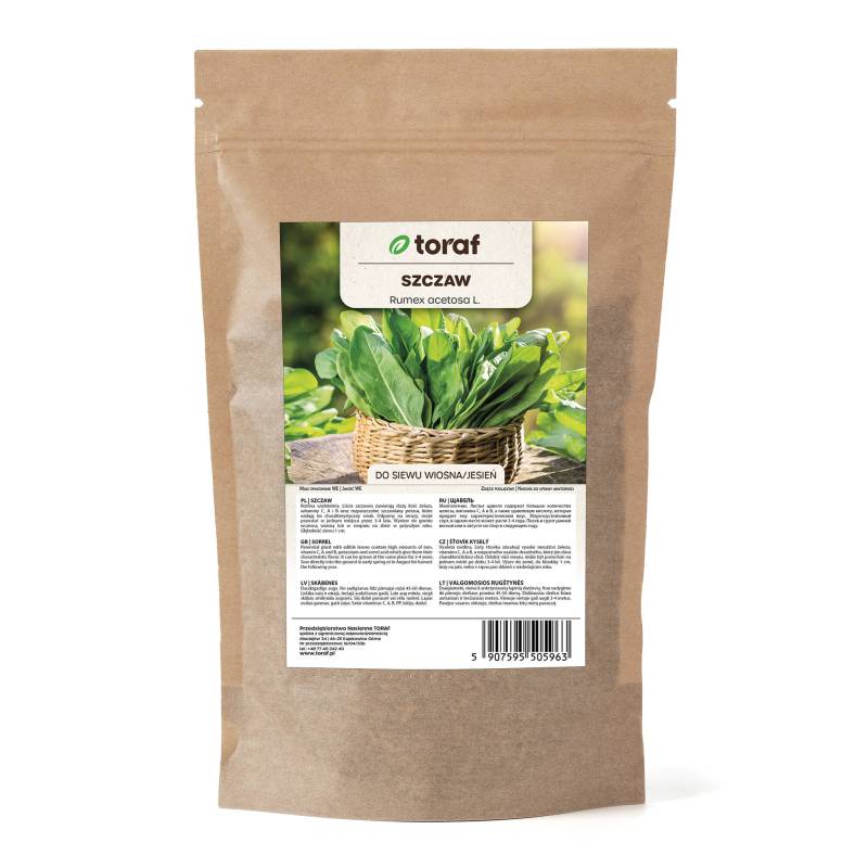 Toraf 100g Szczaw Lyoński Nasiona warzyw Dużo żelaza Wieloletni Odporny na mrozy