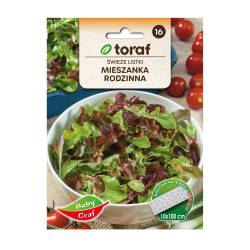 Toraf 10x100cm Świeże Listki Mieszanka Rodzinna Nasiona warzyw na macie nasiennej endywia sałata rukola roszponka