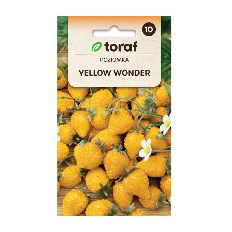 Toraf 0,1g Poziomka Yellow Wonder Żółta Nasiona owoców Plenna Słodki smak