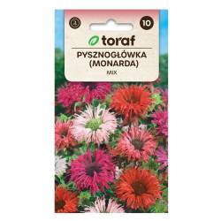 Toraf 0,1g Pysznogłówka Monarda Mix Nasiona kwiatów wieloletnich Bylina miododajna Cytrynowy zapach liści