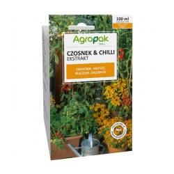 Agropak 100ml Czosnek & Chilli Naturalny Ekstrakt Owadobójczy Insektycyd Zwalcza Ziemiórki Mszyce Mączliki Gąsienice